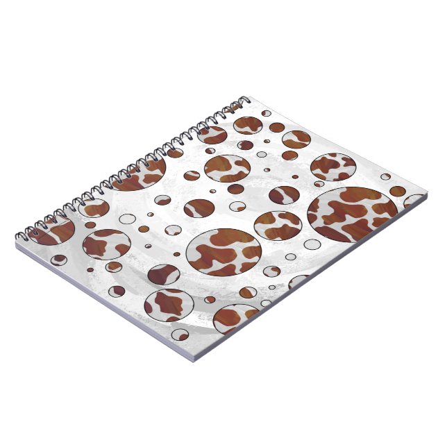 Carnet Polka Dot Vache Brown et blanche (Côté gauche)