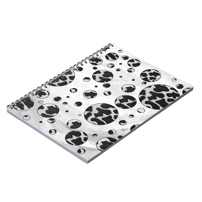 Carnet Polka Dot Vache noir et blanc (Côté gauche)