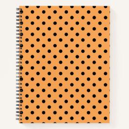 Carnet Polka spirale orange
