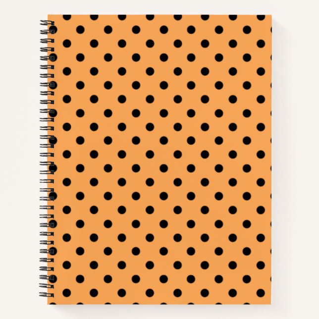 Carnet Polka spirale orange (Devant)