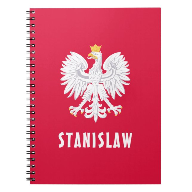 Carnet Pologne Polonais Aigle Rouge Blanc Polska Nom pers (Devant)