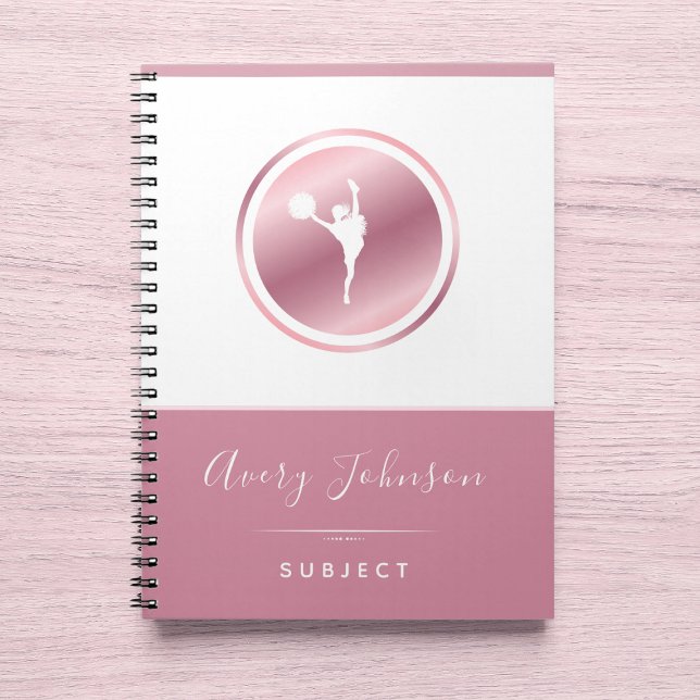 Carnet Pom-pom girl Elegant Rose Rose Gold Personnalisé (Créateur téléchargé)