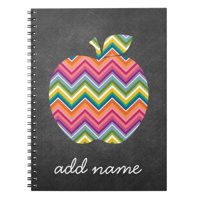 Carnet Pomme de professeur personnalisée avec motif chevr (Devant)