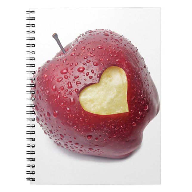 Carnet Pomme rouge fraîche avec un symbole en forme de (Devant)