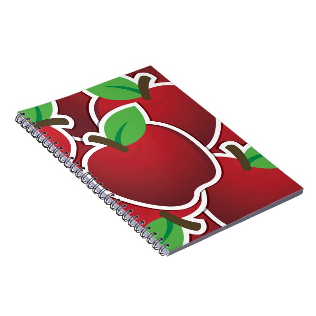 Carnet Pomme rouge funky (Côté Droit)