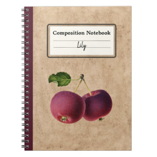 Carnet Pommes vintages sur une composition personnalisée