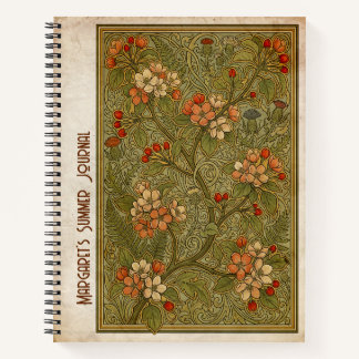 Carnet Pommier sauvage Art Nouveau Malus Coronaria