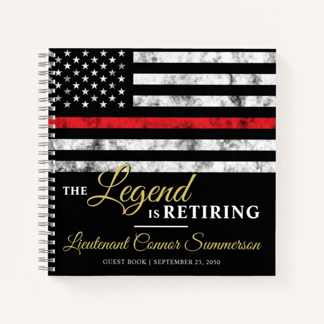 Carnet Pompier Retraite Service d'incendie pompier (Devant)