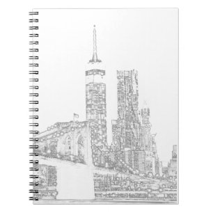 Carnet Pont de Brooklyn et horizon de Manhattan