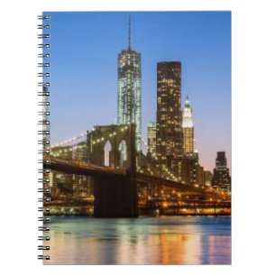 Carnet Pont de Manhattan et de Brooklyn au crépuscule