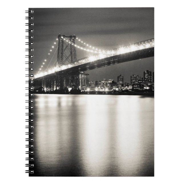 Carnet Pont de Williamsburg à New York City la nuit (Devant)