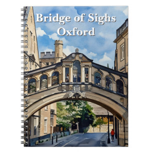 Carnet Pont des Soupirs à Oxford Watercolor Peinture