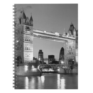 Carnet Pont Tour de Londres blanc noir