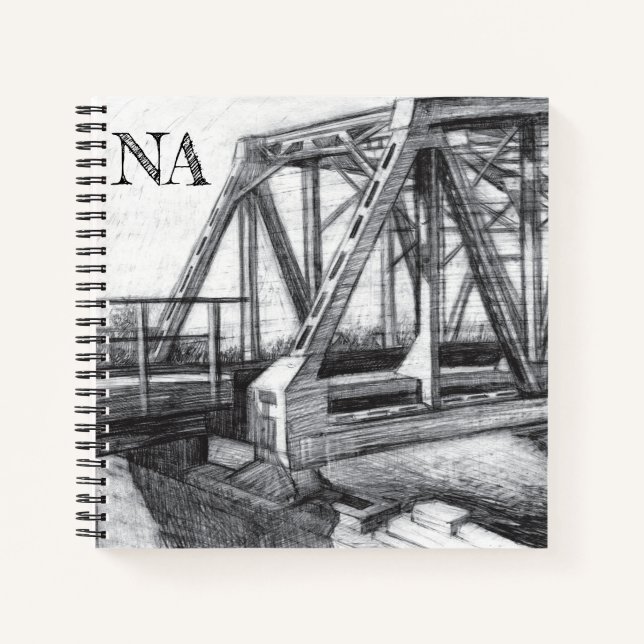 Carnet Pont vieux pencilart Monochrome (Devant)