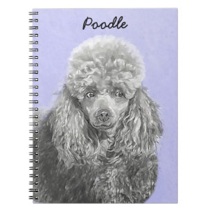 Carnet Poodle (Jouet, Miniature) Peinture Chien Art origi