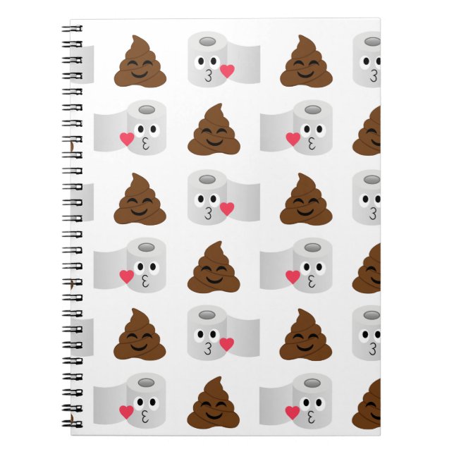 Carnet poop emoji et papier de toilette (Devant)