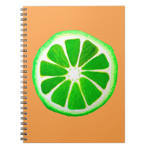 Carnet Pop art agrumes citron vert fruit original aquarel