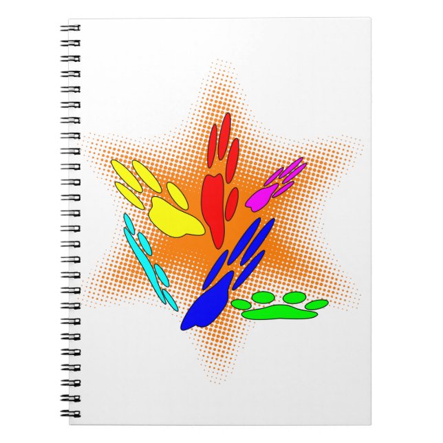 Carnet Pop Art Chien Empreintes de pattes (Devant)