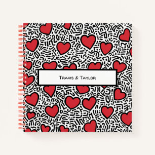 Carnet Pop Art Heart Motif