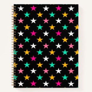 Carnet Pop Stellaire : Rythme Radieux sur Fond Noir