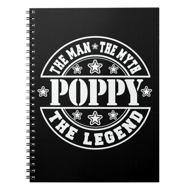 Carnet Poppy L'Homme Le Mythe La Légende Fête des pères (Devant)