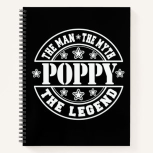 Carnet Poppy L'Homme Le Mythe La Légende Fête des pères