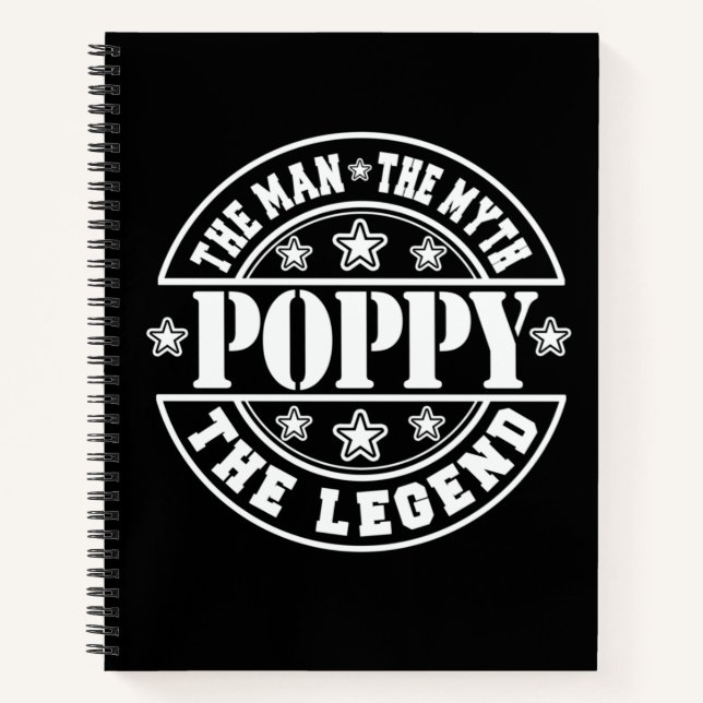 Carnet Poppy L'Homme Le Mythe La Légende Fête des pères (Devant)
