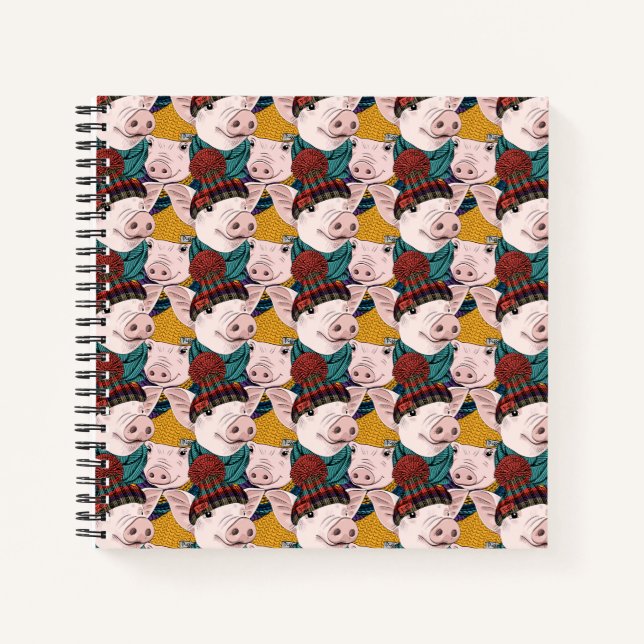 Carnet Porcs Avec Motif Casquette (Devant)