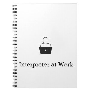 Carnet Portable Bloc-notes Spiral Interprète au travail
