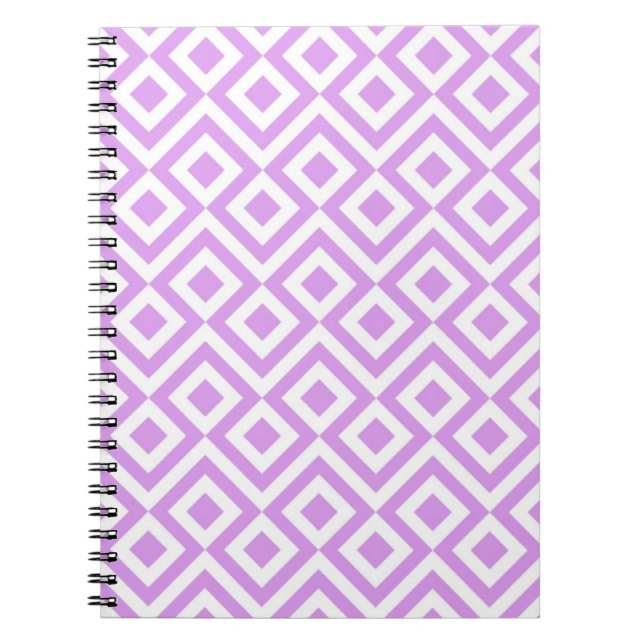 Carnet Portable Lavender et White Meander (Devant)