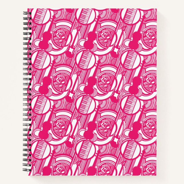 Carnet Portable Spiral, Notes musicales, Piano, Violon (Devant)