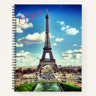 Carnet Portable Spiral Tour Eiffel à thème Paris