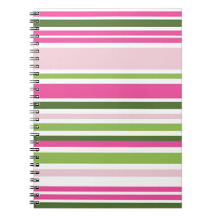 Carnet Portable spirale rose et vert