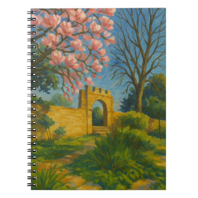 Carnet Porte Blossom - Peinture Jardin Enchantée (Devant)