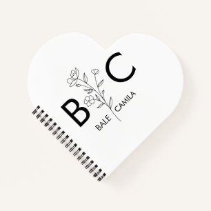 Carnet Porte-documents personnalisé à monogramme, personn
