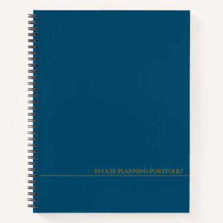 Carnet Portefeuille de planification immobilière - Noir |