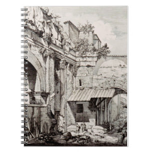 Carnet Portique d'Octavie Rome Art en Noir et Blanc