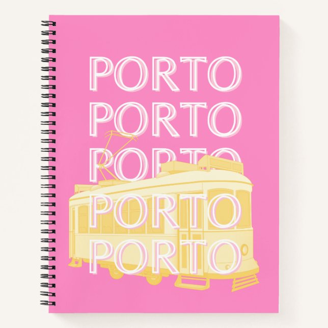 Carnet Porto Travel Art, Portugal, Rose (Devant)