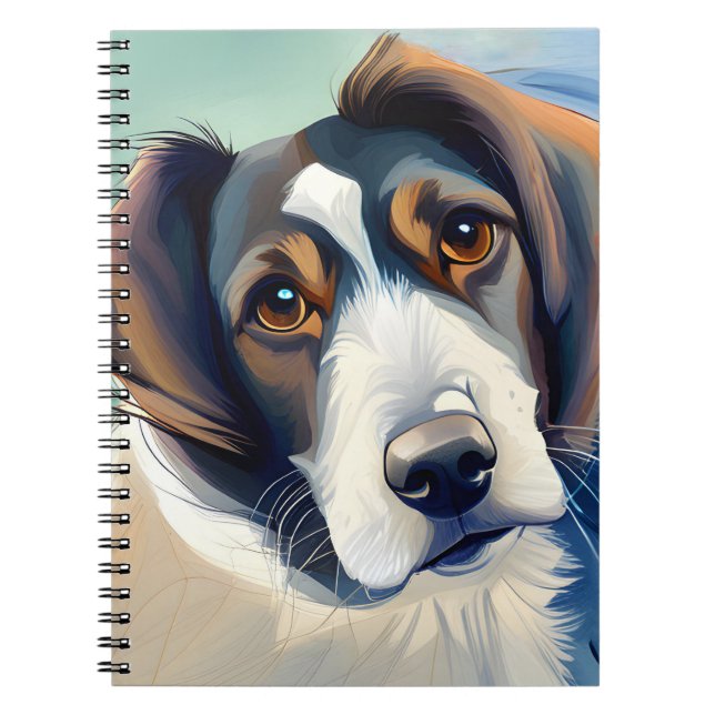 Carnet Portrait Croquis de chien mignon (Devant)