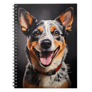 Carnet Portrait d'art du réalisme de chien de bétail aust