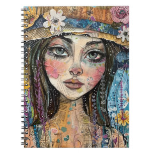 Carnet Portrait d'art en collage multimédia (3)