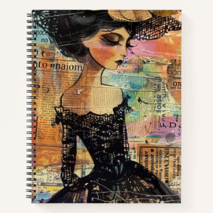 Carnet Portrait d'art en collage multimédia (4)