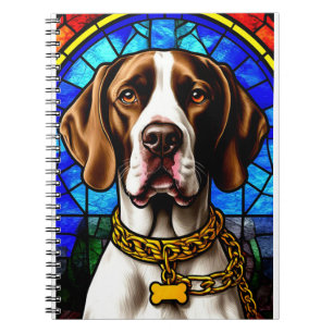 Carnet Portrait de chien en verre coloré