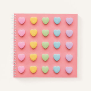 Carnet Portrait de Coeurs de bonbons