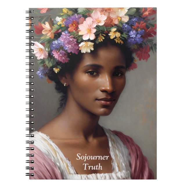 Carnet Portrait De Vérité Sojourner Avec Couronne Florale (Devant)