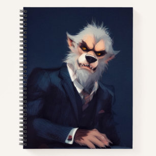 Carnet Portrait d'un loup-garou en costume
