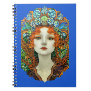 Carnet Portrait d'une belle femme en verre tendu