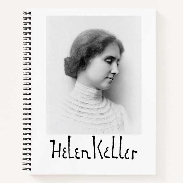 Carnet Portrait et signature de Hellen Keller (Devant)