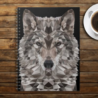 Portrait géométrique du loup gris