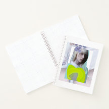 Portrait jeune fille pastel fluo collage numérique